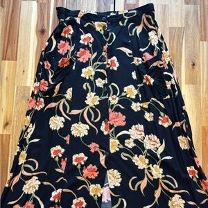 Nordstrom Floral Black Skirt